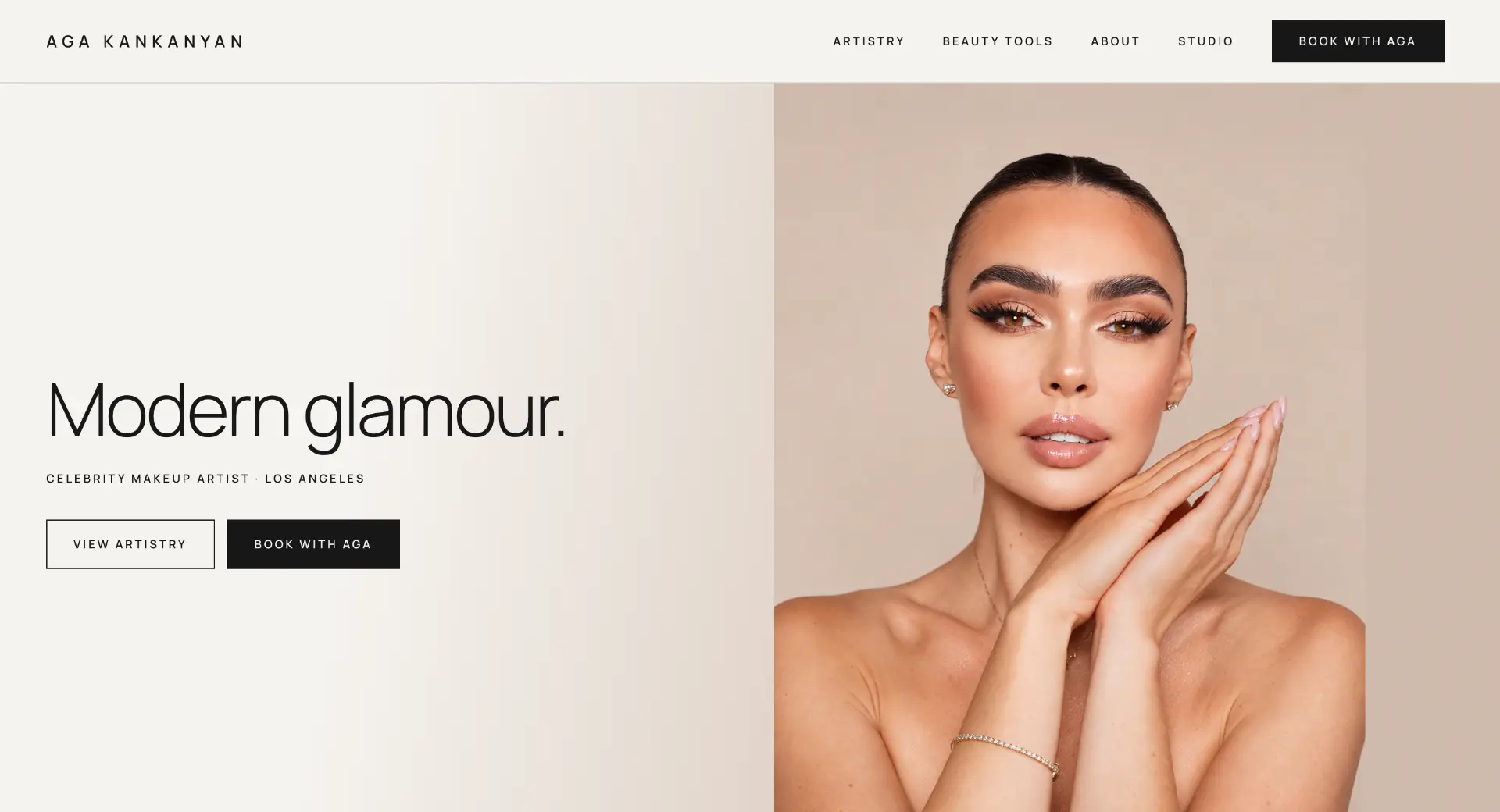Aga Kankanyan homepage — Modern glamour