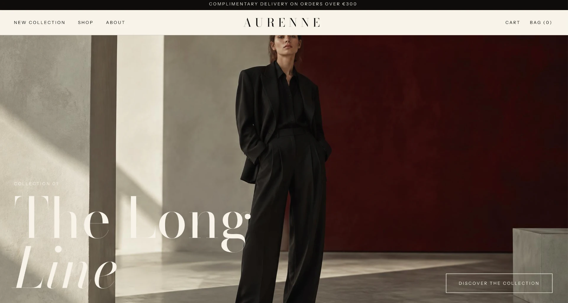 Aurenne homepage — The Long Line collection