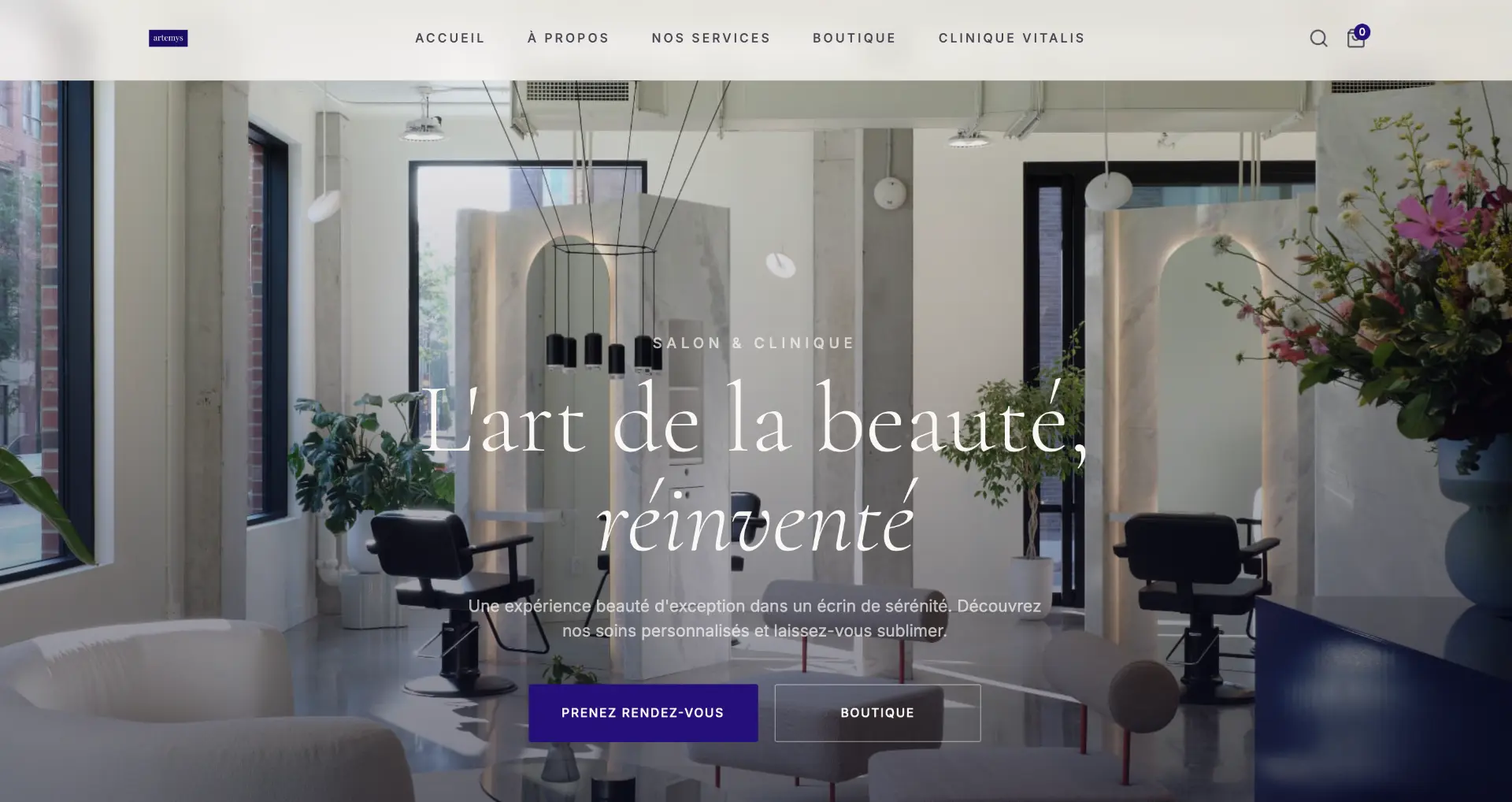 Artemys homepage — L'art de la beauté, réinventé